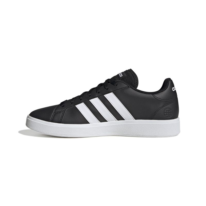 Tenis-adidas-para-hombre-Grand-Court-Base-2.0-para-moda-color-negro.-Lateral-Interna-Izquierda