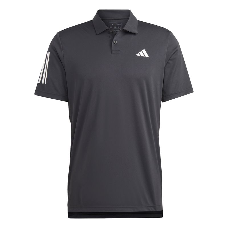 Polo-adidas-para-hombre-Club-3Str-Polo-para-tenis-color-negro.-Frente-Sin-Modelo