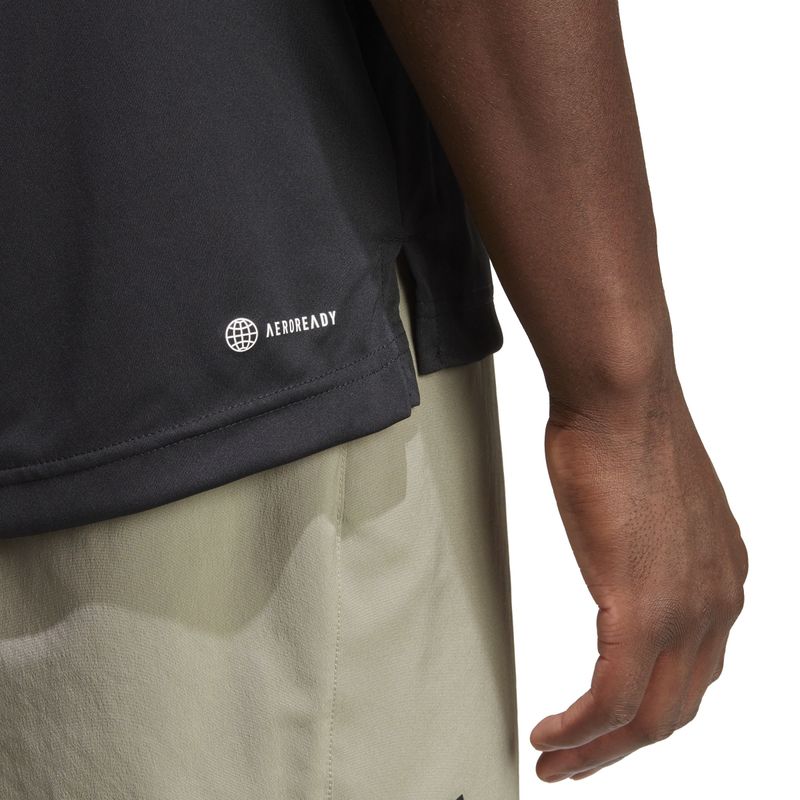 Polo-adidas-para-hombre-Club-3Str-Polo-para-tenis-color-negro.-Detalle-2