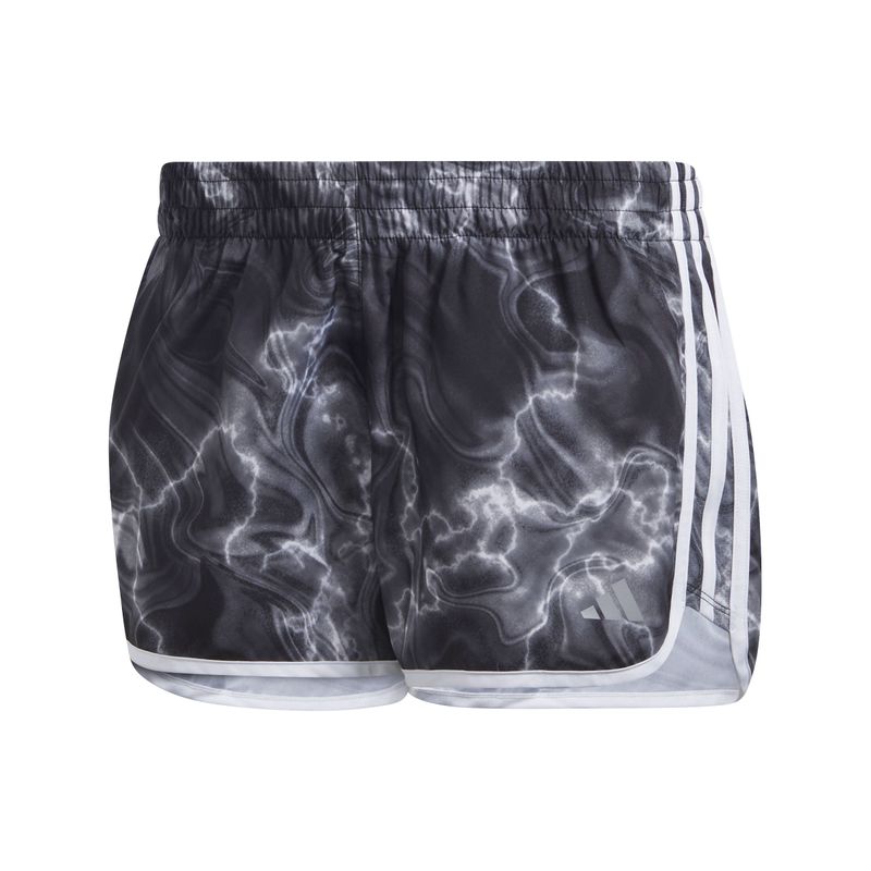 Pantaloneta-adidas-para-mujer-M20-Aop-Short-para-correr-color-negro.-Frente-Sin-Modelo