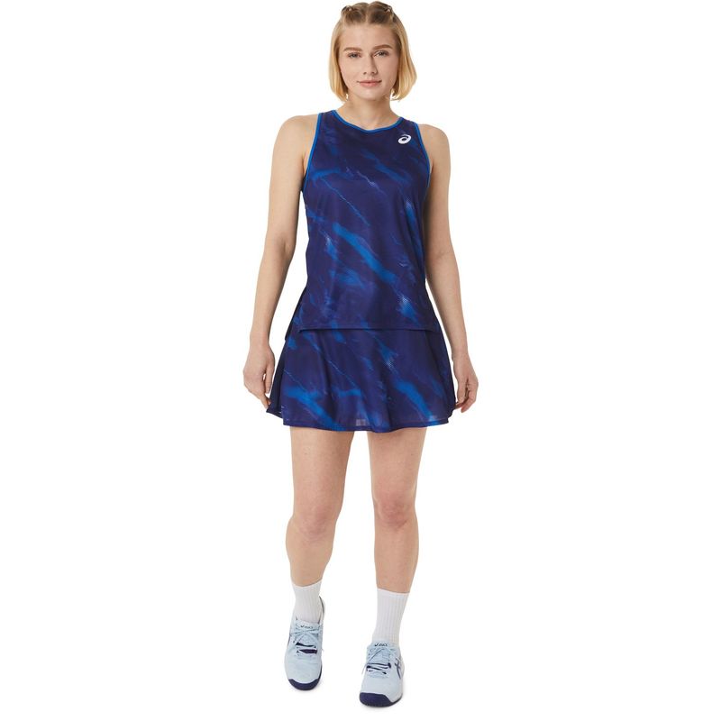 Camiseta-Manga-Sisa-asics-para-mujer-Race-High-Waist-Tight-para-tenis-color-azul.-Outfit-Completo
