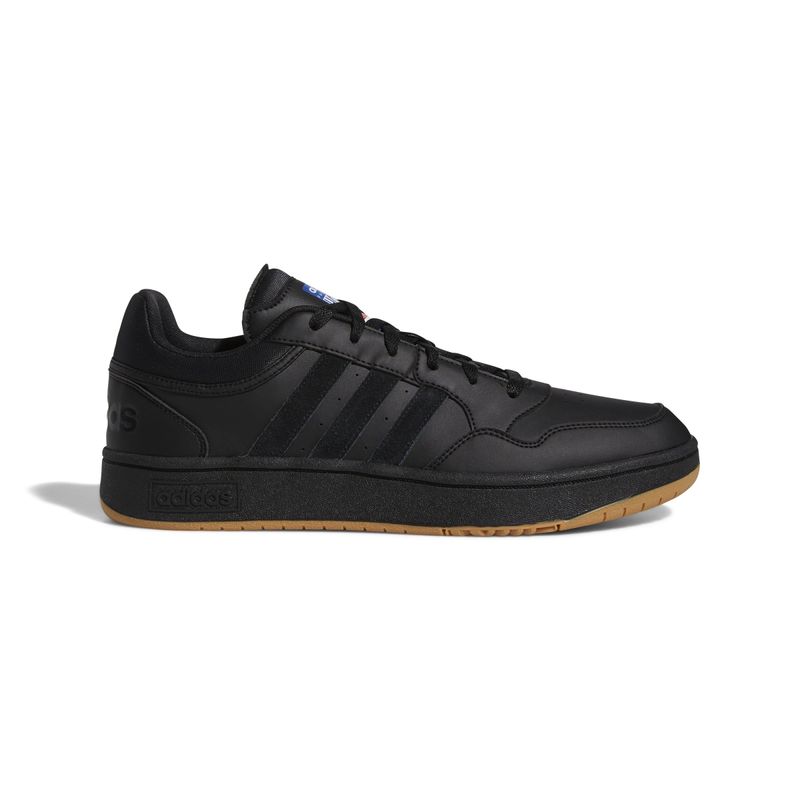 Tenis-adidas-para-hombre-Hoops-3.0-para-moda-color-negro.-Lateral-Externa-Derecha