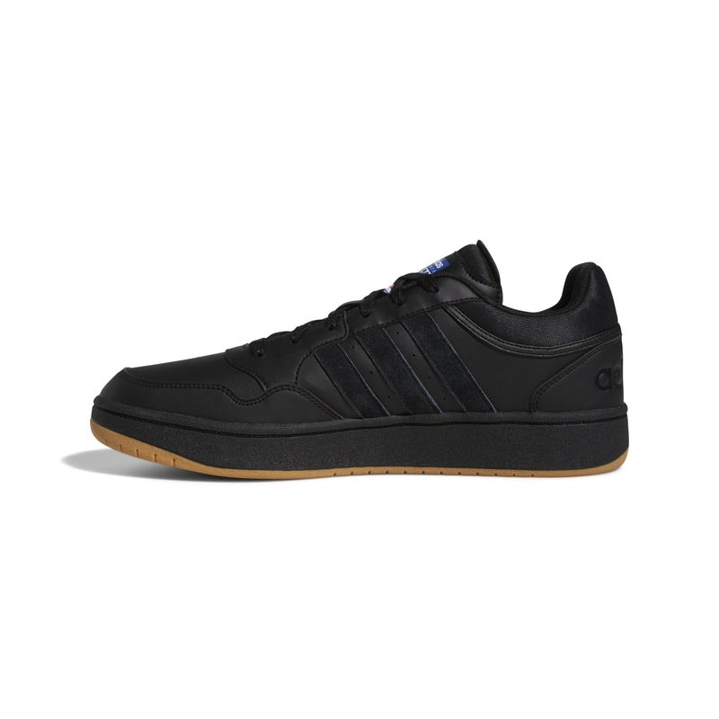 Tenis-adidas-para-hombre-Hoops-3.0-para-moda-color-negro.-Lateral-Interna-Izquierda