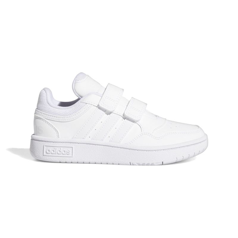 Tenis-adidas-para-niño-Hoops-3.0-Cf-C-para-moda-color-blanco.-Lateral-Externa-Derecha
