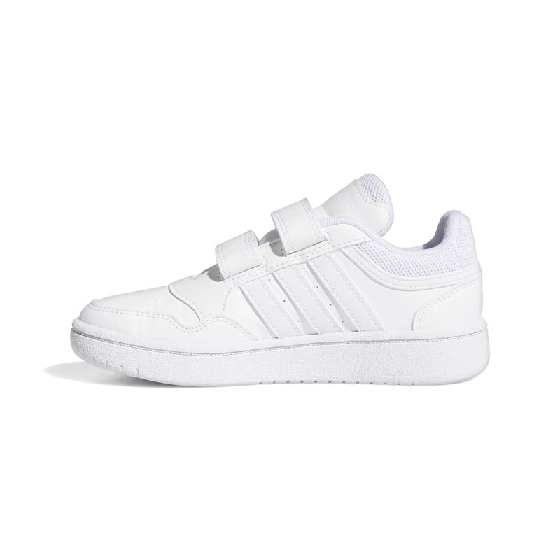 Tenis-adidas-para-niño-Hoops-3.0-Cf-C-para-moda-color-blanco.-Lateral-Interna-Izquierda
