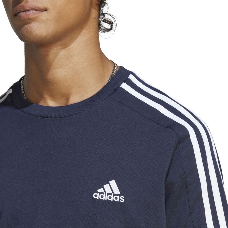 Camiseta-Manga-Corta-adidas-para-hombre-M-3S-Sj-T-para-moda-color-azul.-Detalle-3