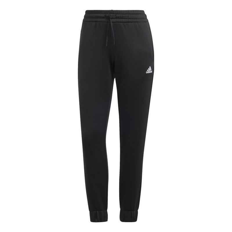 Conjunto-adidas-para-mujer-W-Linear-Ts-para-moda-color-negro.-Frente-Sin-Modelo