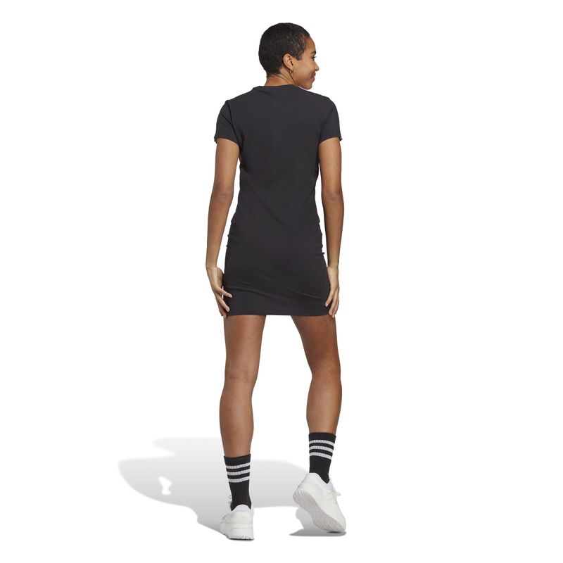 Falda-adidas-para-mujer-W-3S-Fit-T-Dr-para-moda-color-negro.-Reverso-Sobre-Modelo