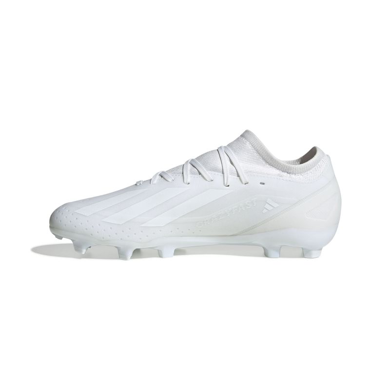 Guayos-adidas-unisex-X-Crazyfast.3-Fg-para-futbol-color-blanco.-Lateral-Interna-Izquierda