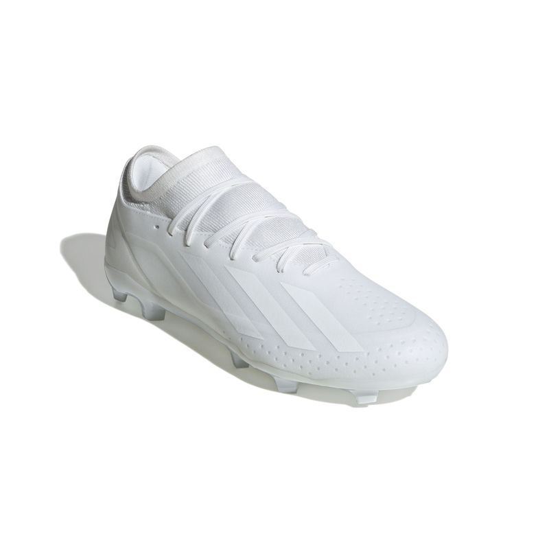 Guayos-adidas-unisex-X-Crazyfast.3-Fg-para-futbol-color-blanco.-Par-Alineados