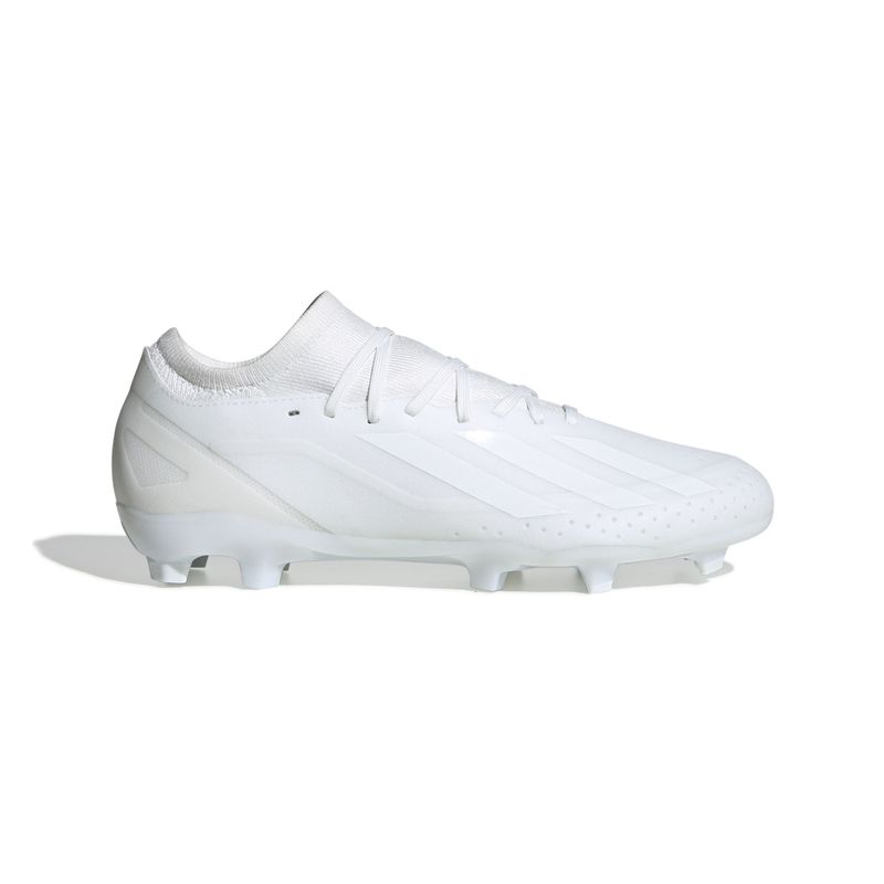 Guayos-adidas-unisex-X-Crazyfast.3-Fg-para-futbol-color-blanco.-Lateral-Externa-Derecha