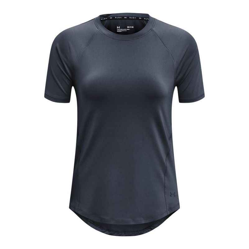 Camiseta-Manga-Corta-under-armour-para-mujer-Ua-Rush-Ss-para-entrenamiento-color-gris.-Frente-Sin-Modelo