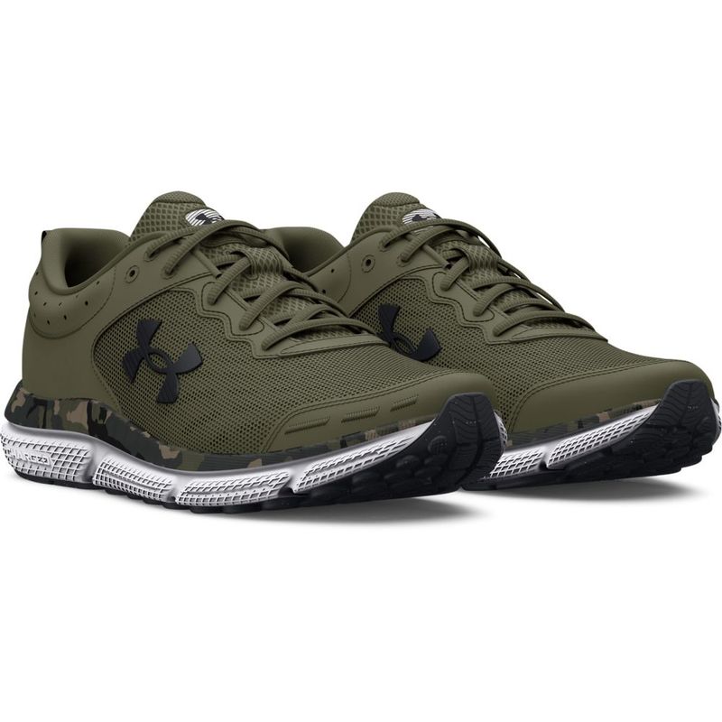 Tenis-under-armour-para-hombre-Ua-Charged-Assert-10-Camo-para-correr-color-verde.-Par-Alineados