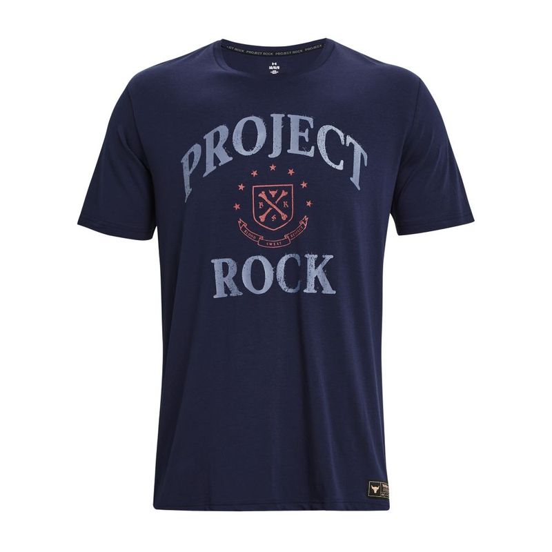 Camiseta-Manga-Corta-under-armour-para-hombre-Ua-Pjt-Rock-St-Ss-para-entrenamiento-color-azul.-Frente-Sin-Modelo