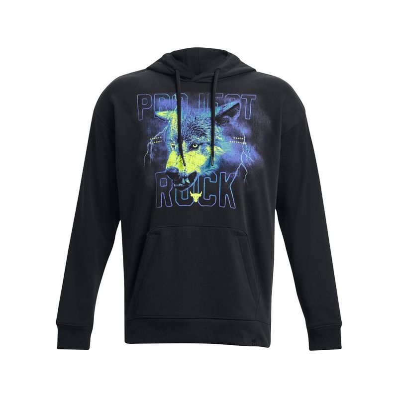 Hoodie-under-armour-para-hombre-Pjt-Rock-Hwt-Terry-Hd-para-entrenamiento-color-negro.-Frente-Sin-Modelo