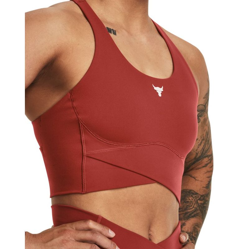 Top-under-armour-para-mujer-Pjt-Rck-Letsgo-Crssover-Top-para-entrenamiento-color-naranja.-Bolsillo