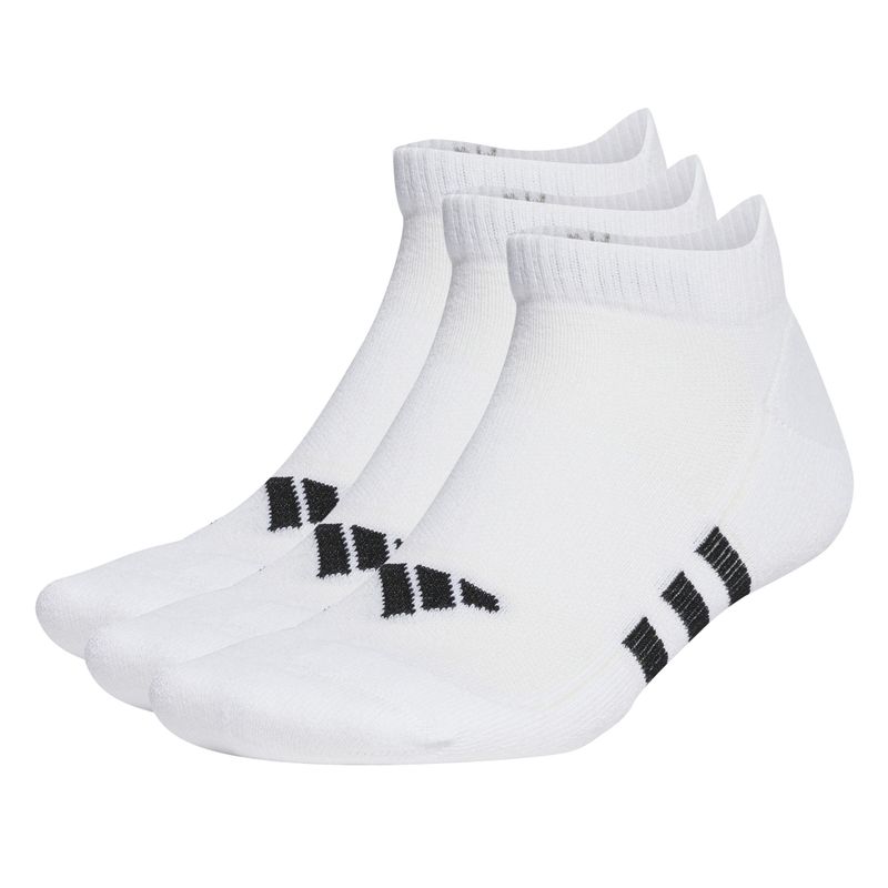 Medias-adidas-para-hombre-Prf-Cush-Low-3P-para-entrenamiento-color-blanco.-Frente-Sin-Modelo