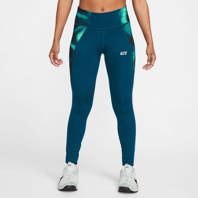 Nike W Nk One Df Mr Ic Tght Fl Licra azul de mujer para entrenamiento  Referencia : DQ6713-460 - prochampions