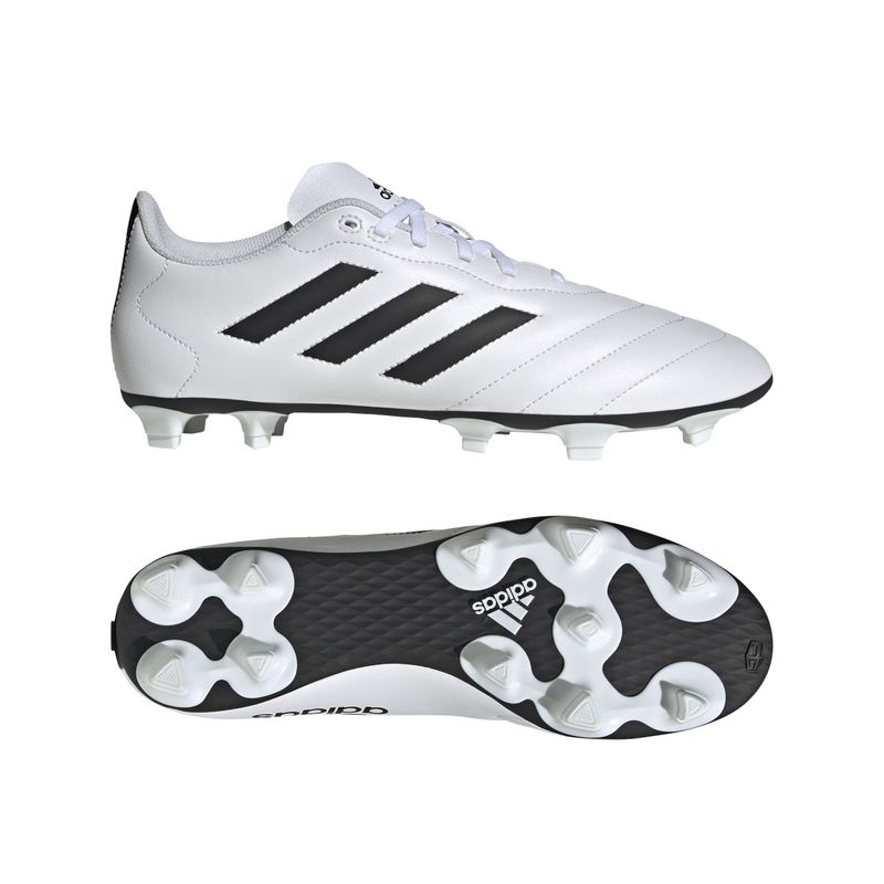 Guayos-adidas-para-hombre-Goletto-Viii-Fg-para-futbol-color-blanco.-Lateral-Y-Suela