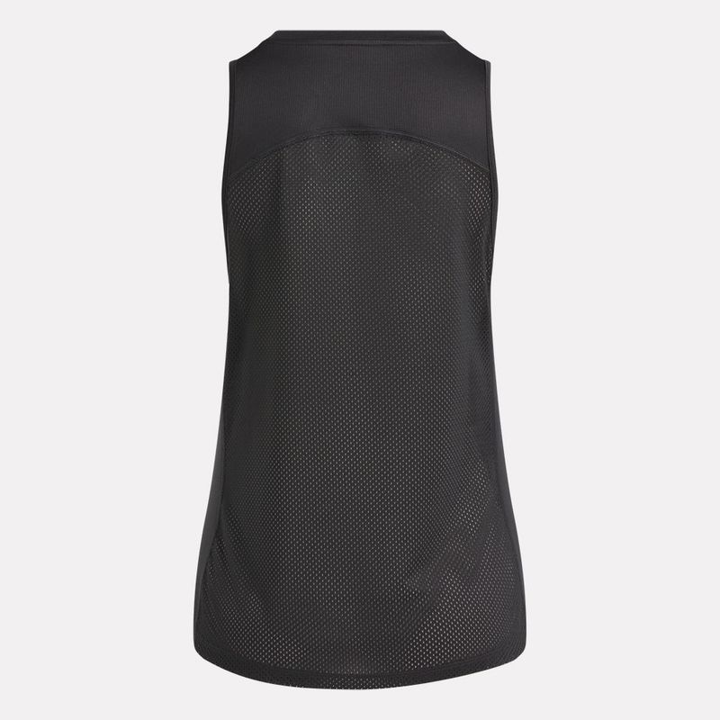 Camiseta-Manga-Sisa-reebok-para-mujer-Running-Speedwick-Tank-para-correr-color-negro.-Reverso-Sin-Modelo