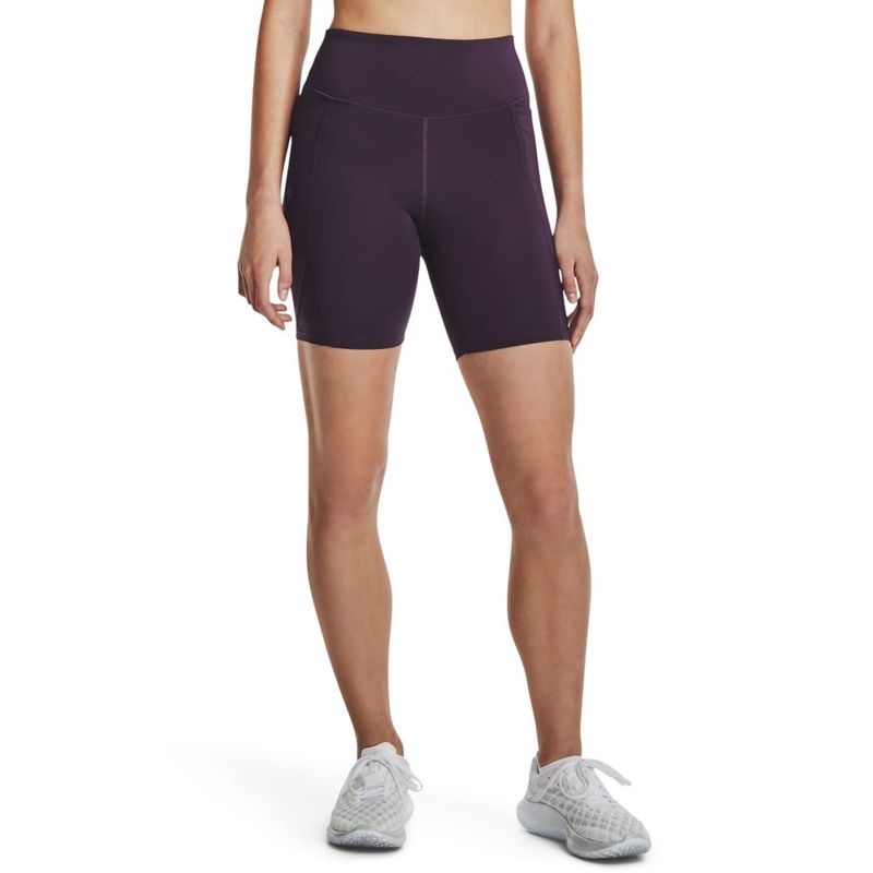 Licra-under-armour-para-mujer-Ua-Run-Stamina-Half-Tight-para-correr-color-morado.-Frente-Sobre-Modelo