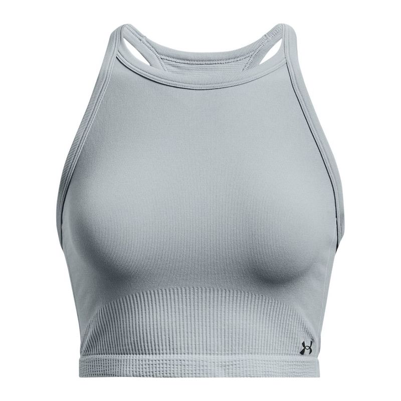 Top-under-armour-para-mujer-Rush-Seamless-Tank-para-entrenamiento-color-azul.-Frente-Sin-Modelo