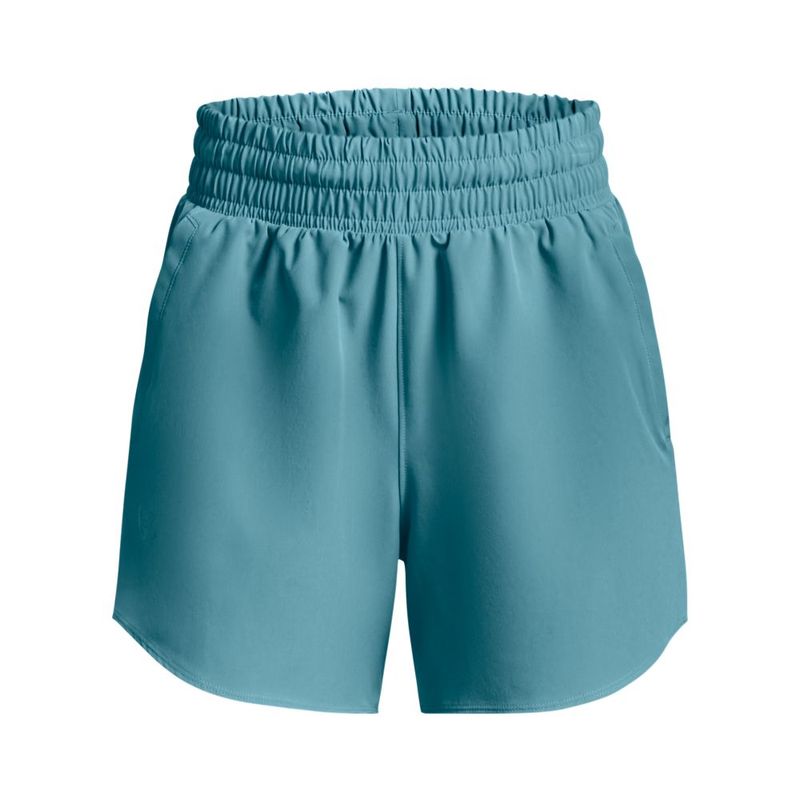Pantaloneta-under-armour-para-mujer-Flex-Woven-Short-5In-para-entrenamiento-color-azul.-Frente-Sin-Modelo