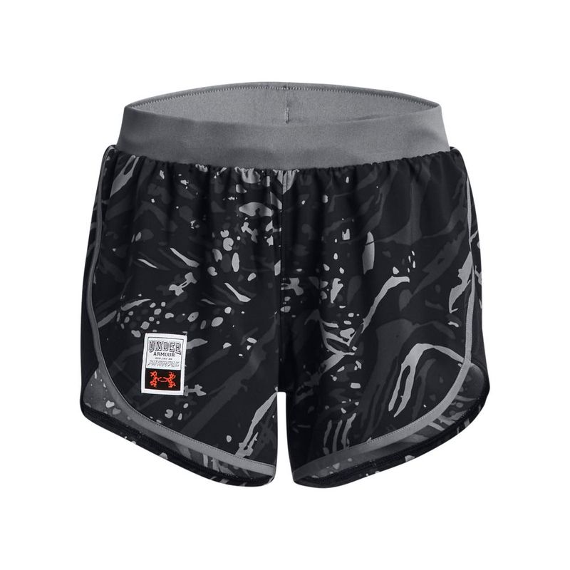 Pantaloneta-under-armour-para-mujer-Ua-Run-Like-A-Short-para-correr-color-negro.-Frente-Sin-Modelo