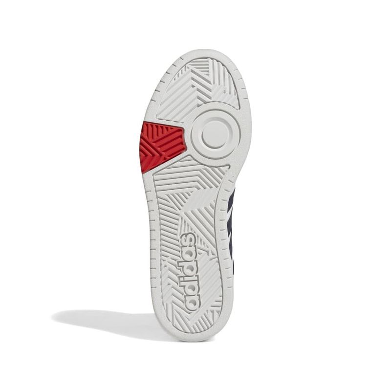 Tenis-adidas-para-hombre-Hoops-3.0-Mid-para-moda-color-blanco.-Suela