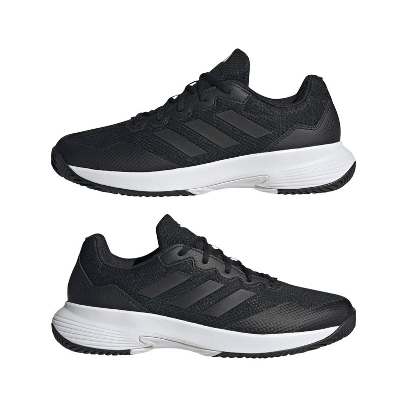 Tenis-adidas-para-hombre-Gamecourt-2-M-para-tenis-color-negro.-Par-Laterales