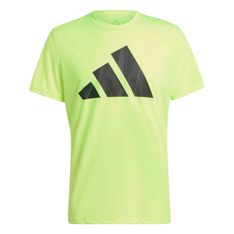 Camiseta-Manga-Corta-adidas-para-hombre-Run-It-Bos-Tee-para-correr-color-verde.-Frente-Sin-Modelo