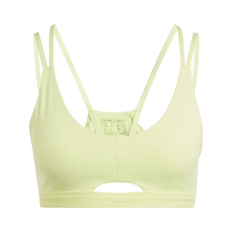 Top-adidas-para-mujer-Yo-L-Sto-Ls-Bra-para-entrenamiento-color-verde.-Frente-Sin-Modelo