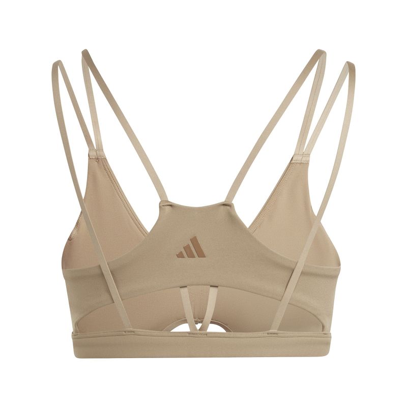 Top-adidas-para-mujer-Yo-L-Sto-Ls-Bra-para-entrenamiento-color-beige.-Reverso-Sin-Modelo