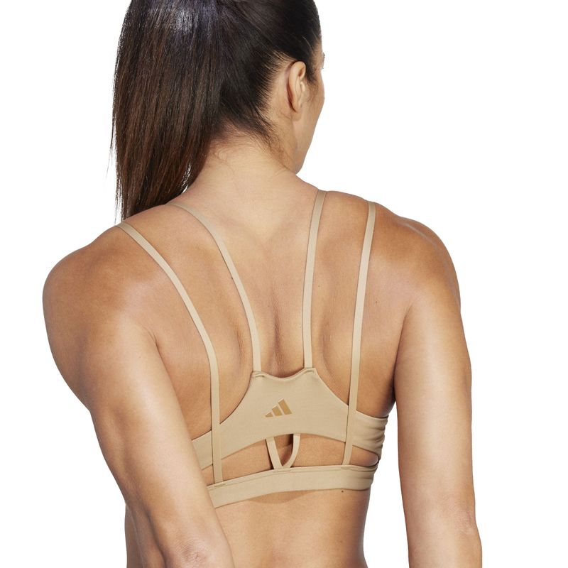 Top-adidas-para-mujer-Yo-L-Sto-Ls-Bra-para-entrenamiento-color-beige.-Detalle-2