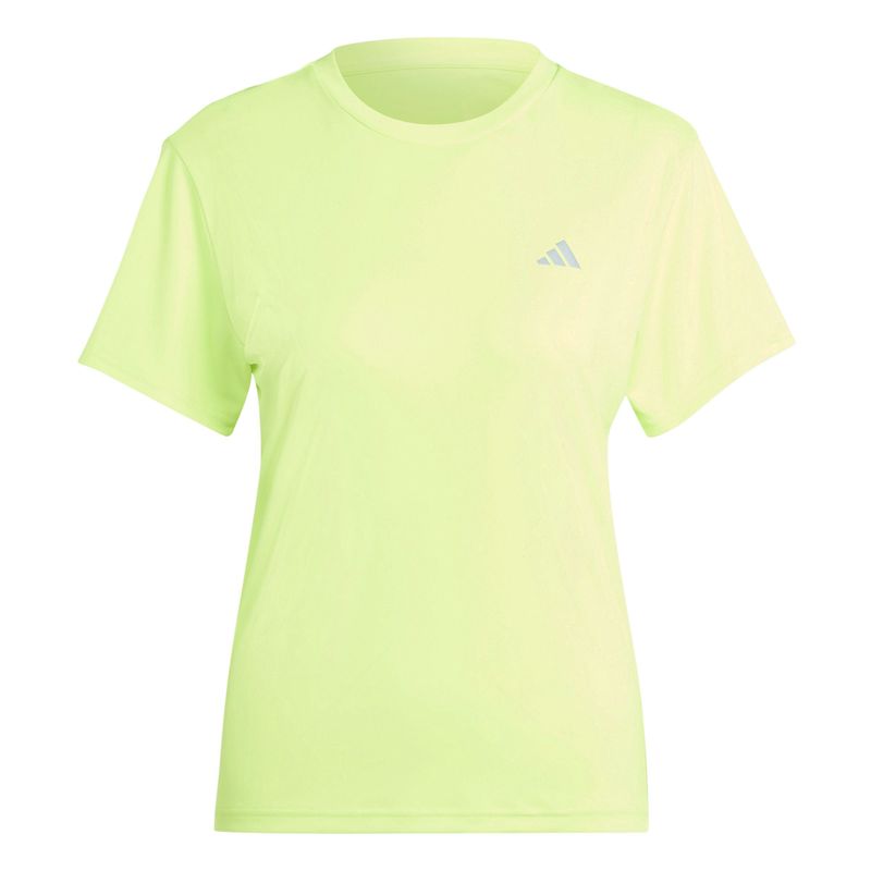 Camiseta-Manga-Corta-adidas-para-mujer-Run-It-Tee-para-correr-color-verde.-Frente-Sin-Modelo