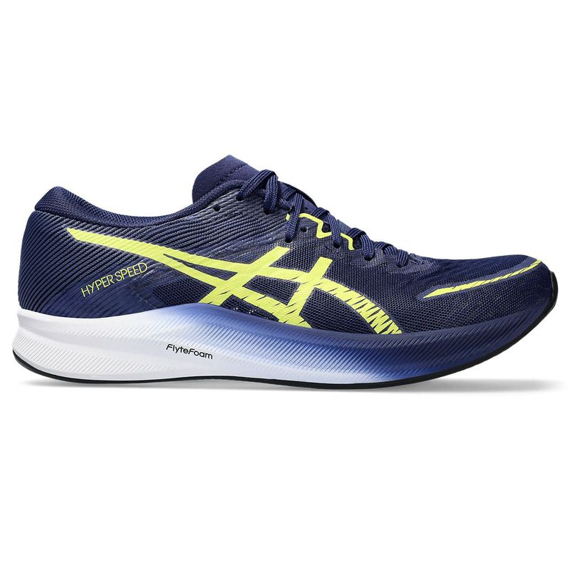 Tenis-asics-para-mujer-Hyper-Speed-3-para-correr-color-azul.-Lateral-Externa-Derecha