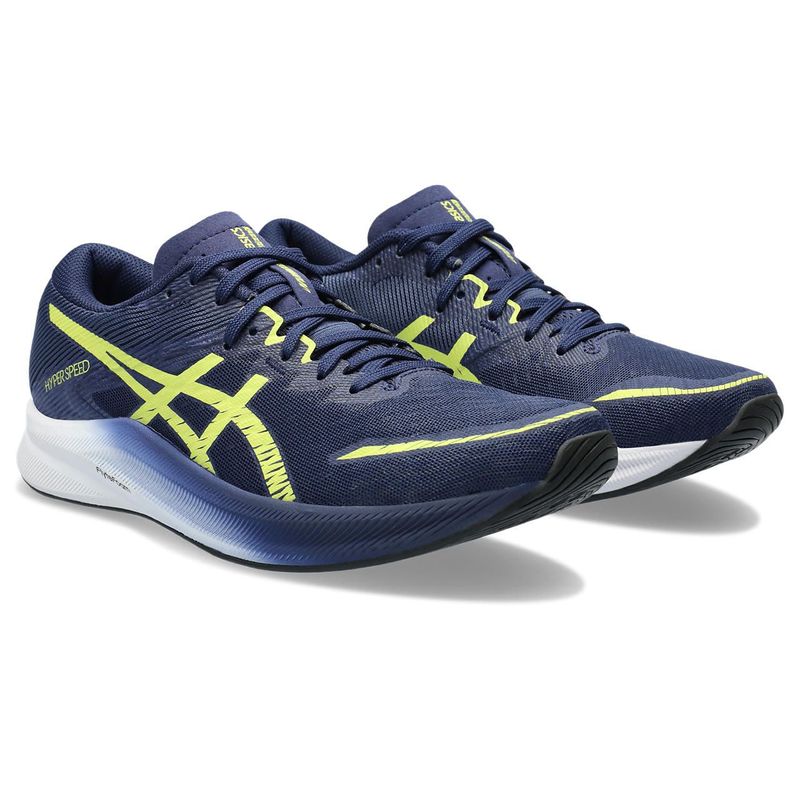 Tenis-asics-para-mujer-Hyper-Speed-3-para-correr-color-azul.-Par-Alineados
