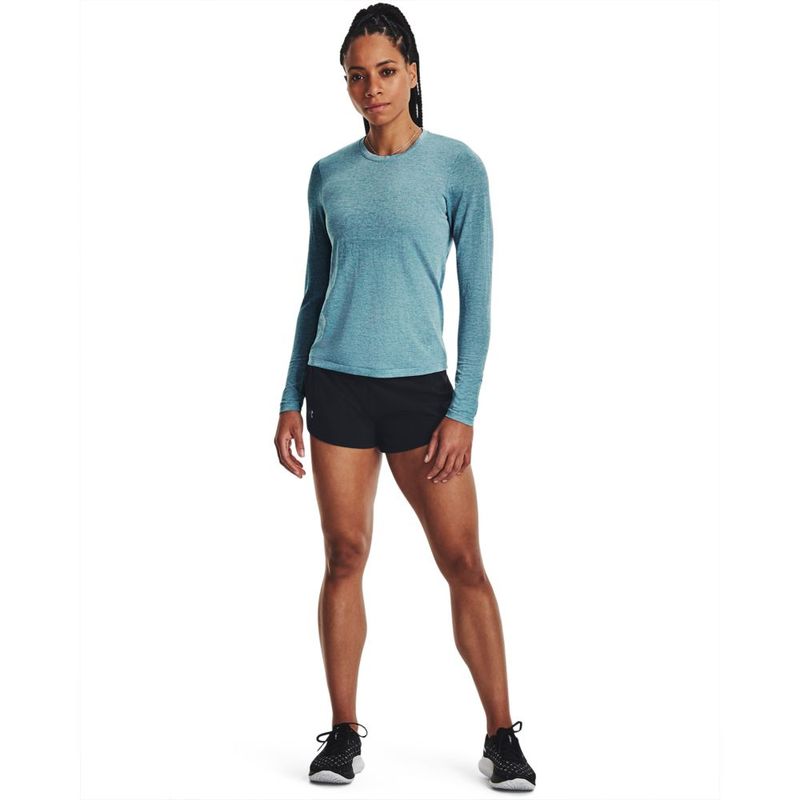 Camiseta-Manga-Larga-under-armour-para-mujer-Ua-Seamless-Stride-Ls-para-correr-color-azul.-Outfit-Completo
