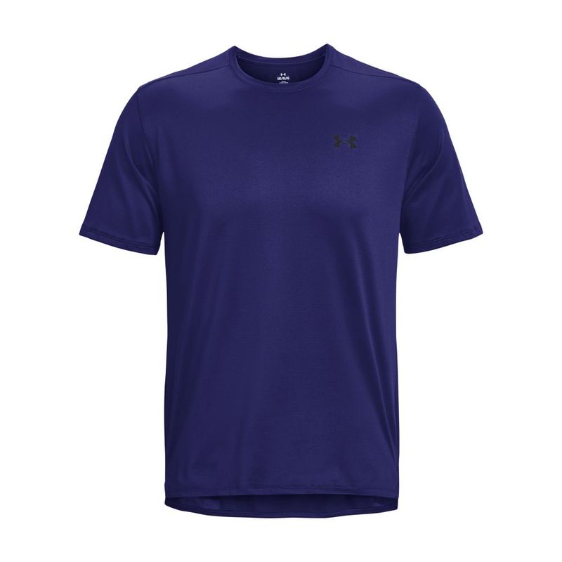 Camiseta-Manga-Corta-under-armour-para-hombre-Ua-Tech-Vent-Ss-para-entrenamiento-color-azul.-Frente-Sin-Modelo