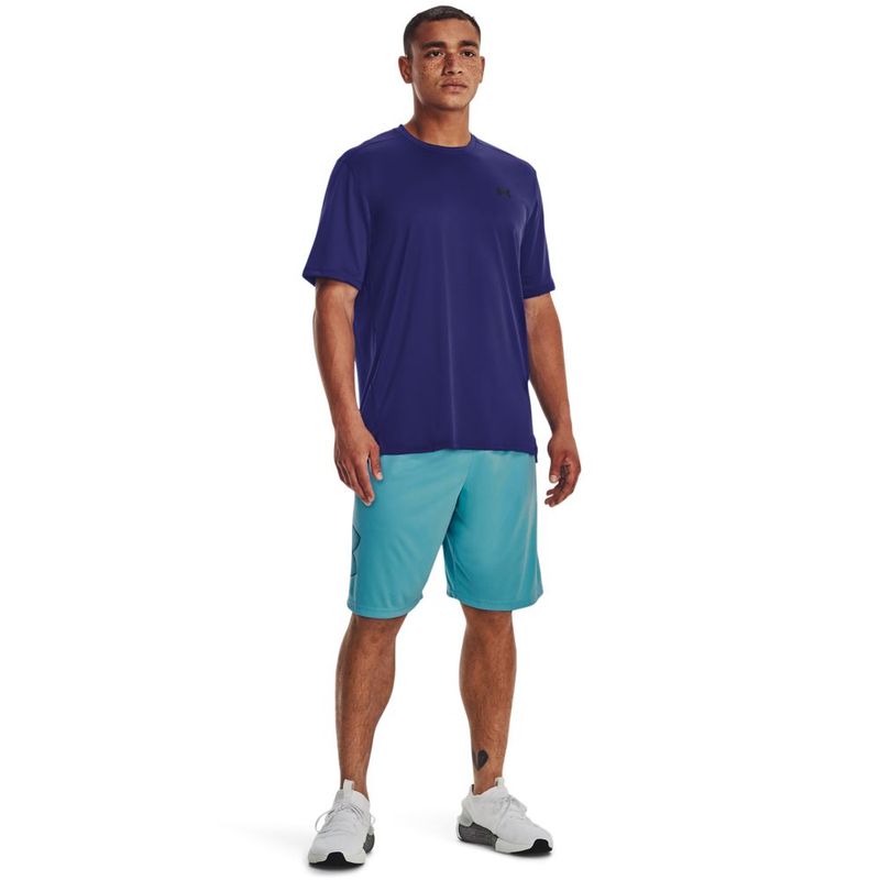 Camiseta-Manga-Corta-under-armour-para-hombre-Ua-Tech-Vent-Ss-para-entrenamiento-color-azul.-Outfit-Completo