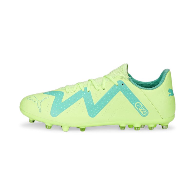 Guayos-puma-para-hombre-Future-Play-Mg-para-futbol-color-amarillo.-Lateral-Interna-Derecha