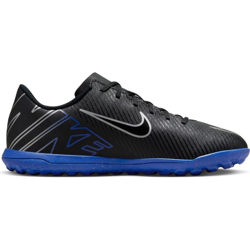 Guayos-nike-para-niño-Jr-Vapor-15-Club-Tf-para-futbol-color-negro.-Lateral-Interna-Izquierda