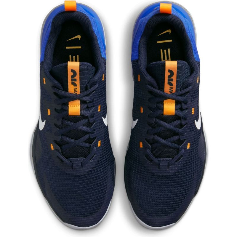 Tenis nike azul con naranja sale