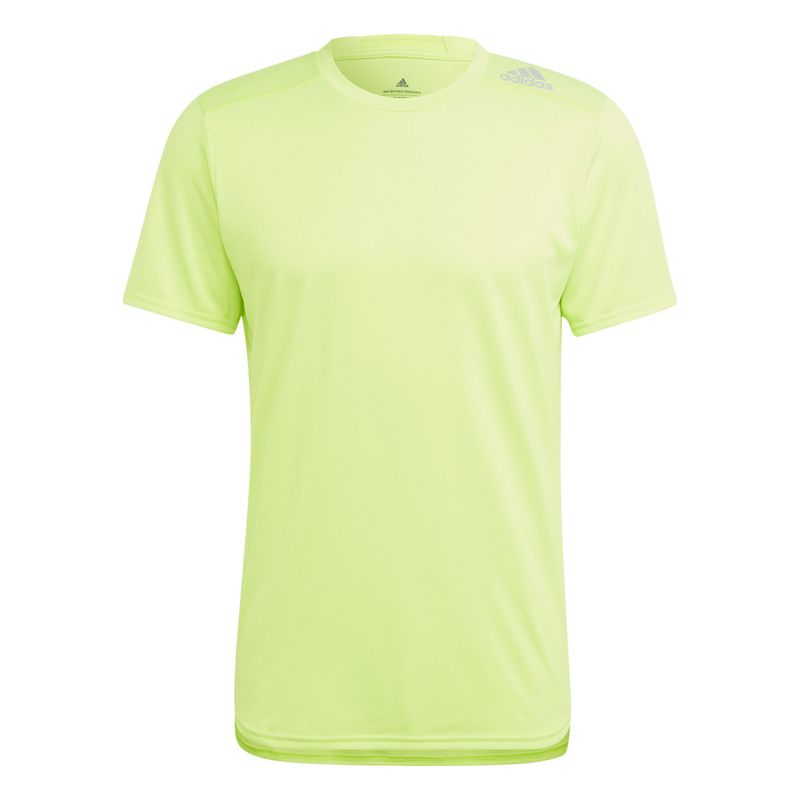 Camiseta-Manga-Corta-adidas-para-hombre-D4R-Tee-Men-para-correr-color-verde.-Frente-Sin-Modelo
