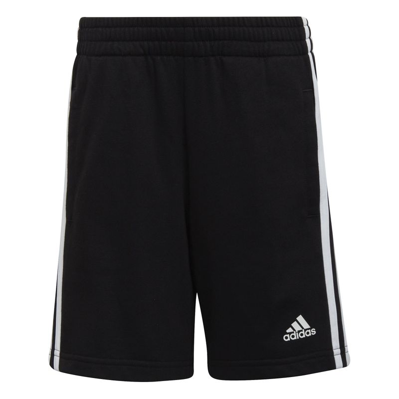 Pantaloneta-adidas-para-niño-Lk-3S-Short-para-moda-color-negro.-Frente-Sin-Modelo