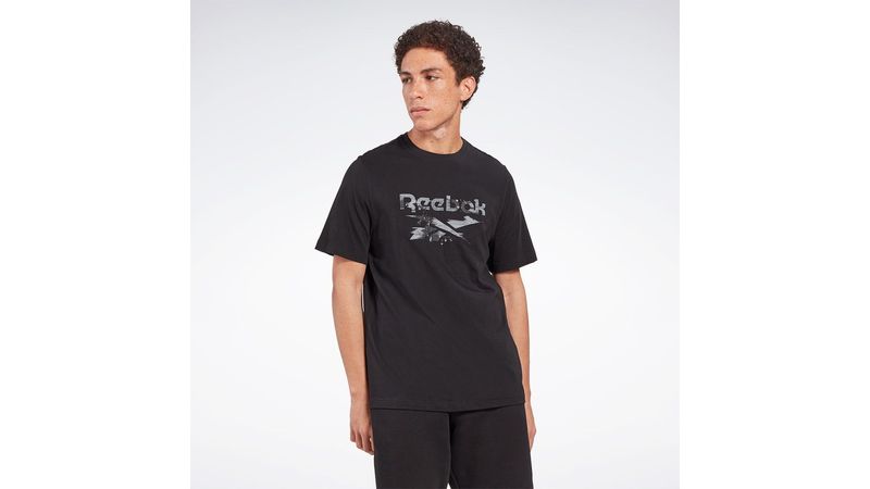 Camisetas reebok shop hombre negro