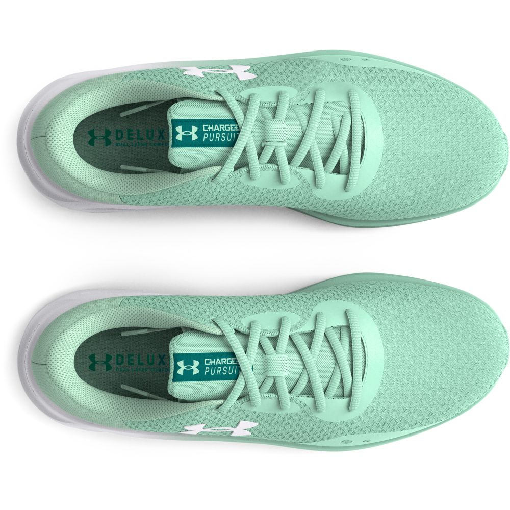 UA W Charged Pursuit 3 Tenis verde de mujer para correr Referencia