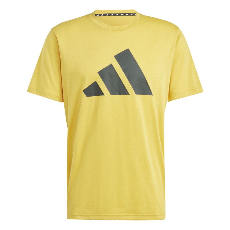 Camiseta-Manga-Corta-adidas-para-hombre-Tr-Es-Fr-Logo-T-para-entrenamiento-color-amarillo.-Frente-Sin-Modelo