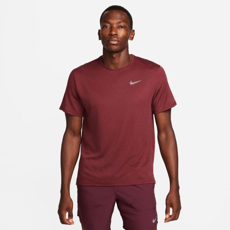 Nike M Nk Df Uv Miler Ss Camiseta Manga Corta rojo de hombre para correr Referencia DV9315 681 prochampions