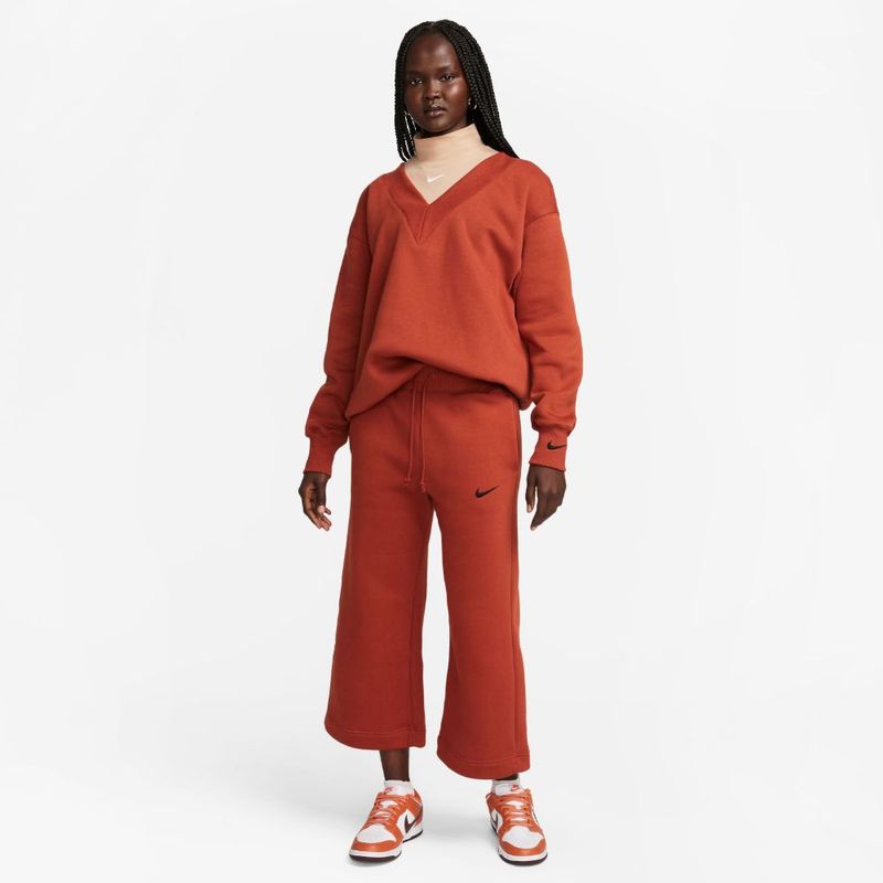 Pantalon-nike-para-mujer-W-Nsw-Phnx-Flc-Hr-Crop-Swtp-para-moda-color-naranja.-Outfit-Completo